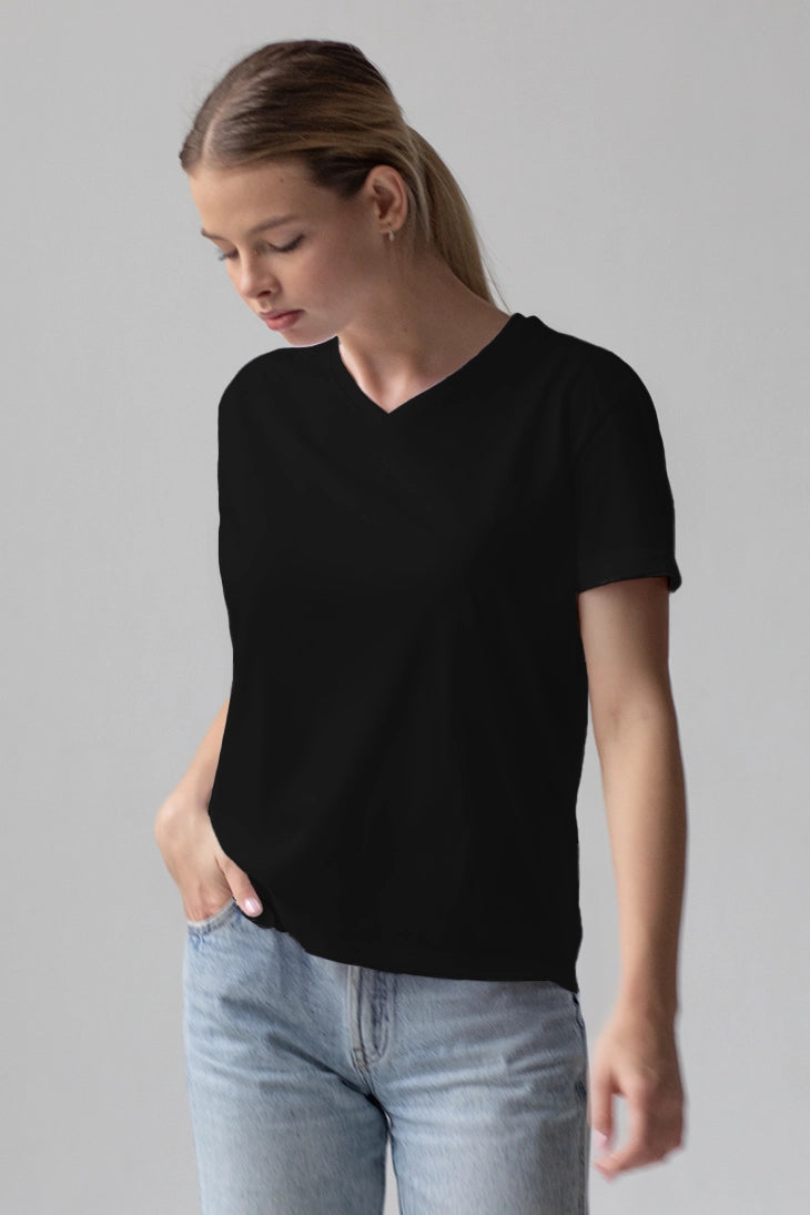 Camiseta de Polyalgodón | Cuello V | Unisex
