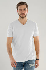 Camiseta de Elastano | Cuello V | Fit Stretch