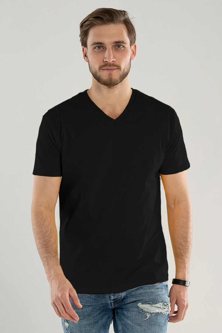 Camiseta de Elastano | Cuello V | Fit Stretch