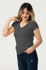 Camiseta de Elastano | Cuello V | Fit Stretch